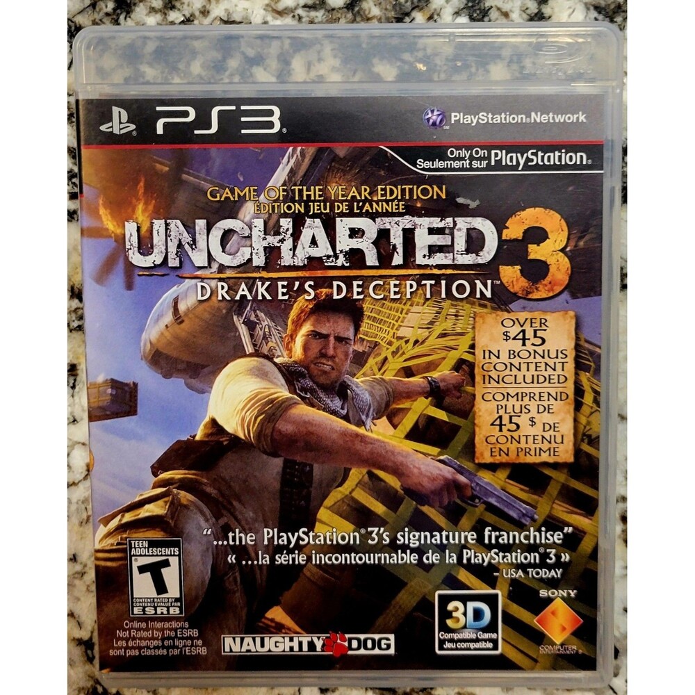 SONY PLAYSTATION 3 PS3: UNCHARTED 3 DRAKE'S DECEPTION-GAME OF THE YEAR EDITION